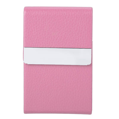 Fashionable Cigar Cigarette Case Tobacco Lighter Holder PU Leather Storage Box Rosy