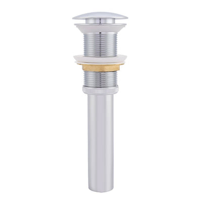 G1 1/4" Brass Bathroom Basin Sink Pop Up Drain Assembly NOn Overflow (Silver Chrome)