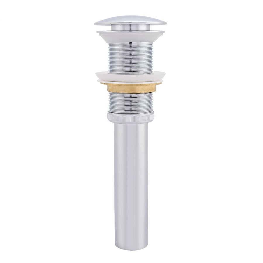 G1 1/4" Brass Bathroom Basin Sink Pop Up Drain Assembly NOn Overflow (Silver Chrome)