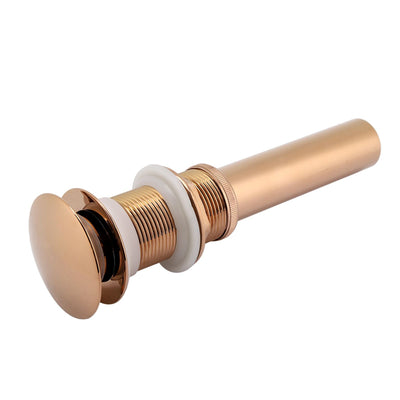 G1 1/4" Brass Bathroom Basin Sink Pop Up Drain Assembly NOn Overflow (Rose Gold)