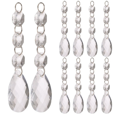 DIY Transparent Acrylic Ball Bead Hanging Pendant Decoration Ornament Accessory (D)