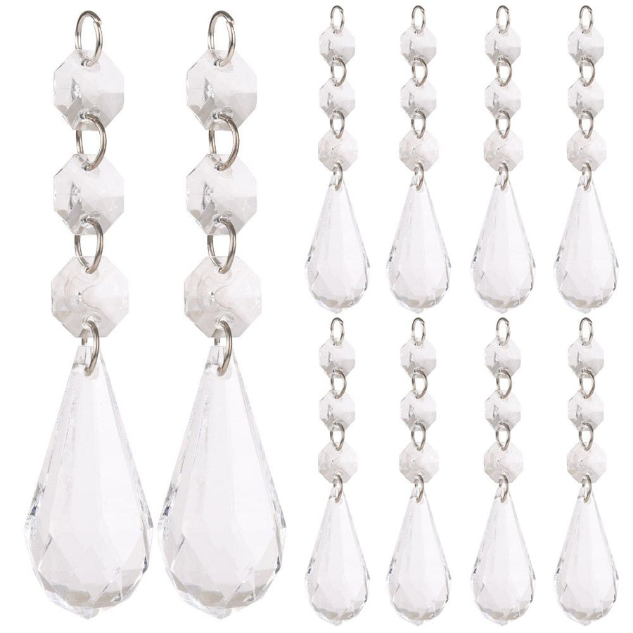 DIY Transparent Acrylic Ball Bead Hanging Pendant Decoration Ornament Accessory (F)