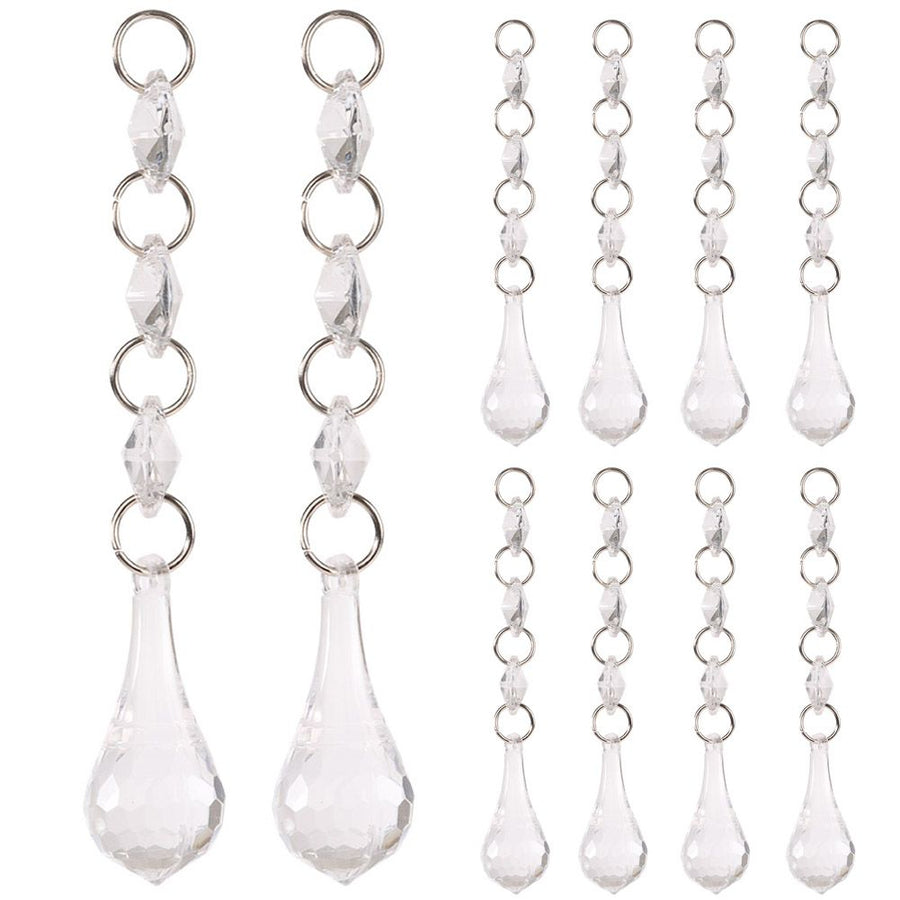 DIY Transparent Acrylic Ball Bead Hanging Pendant Decoration Ornament Accessory (L)
