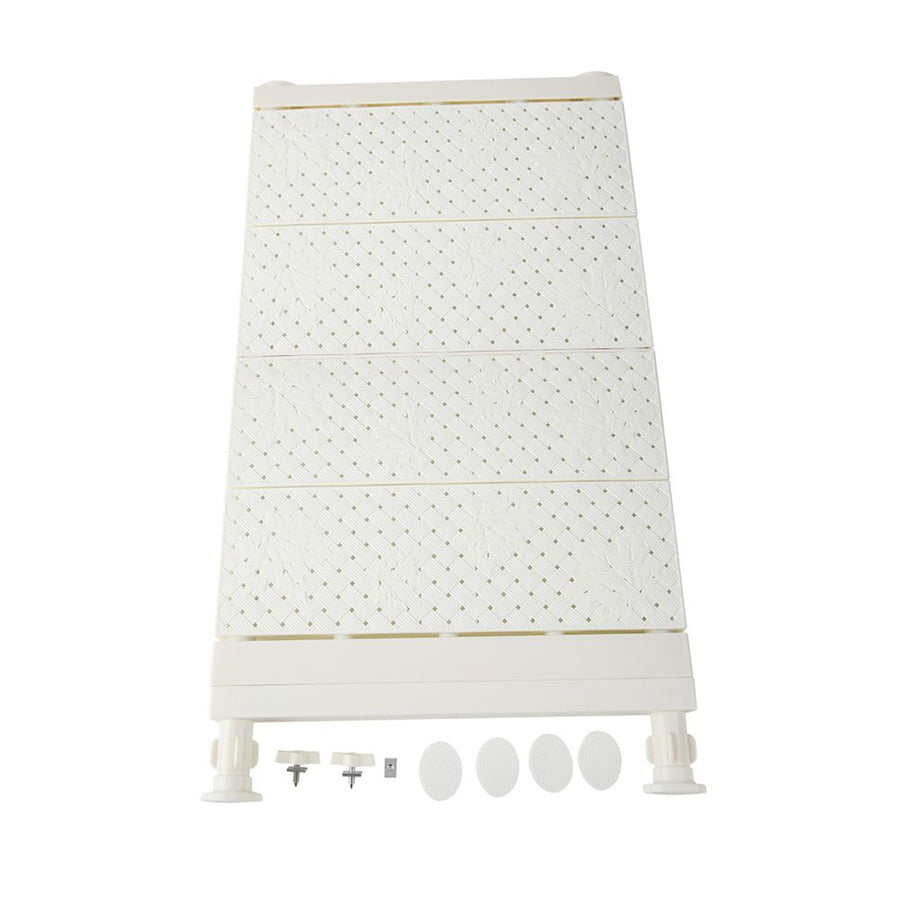 Upgraded Adjustable Storage Rack Space Saving Compartment Collecting Shelf White 53-90cm