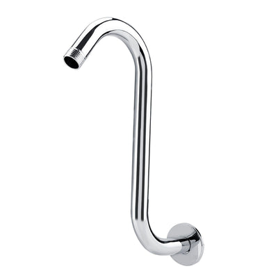Bathroom Accessory 8inch 201 Stainless Steel High Rise S-Curved Shower Extension Arm