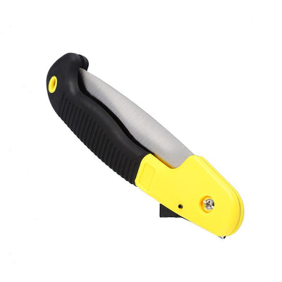 Multifunctional Folding Hand Saw Cutting Fruit Trees Pruning Trimming Gardening Tools(Yellow)