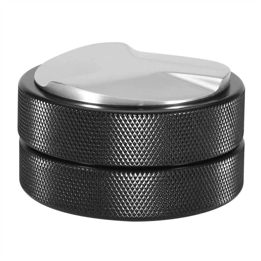 51mm Stainless Steel Coffee Tamper Base Coffee Bean Press Tool Black (Three Angled Slopes)