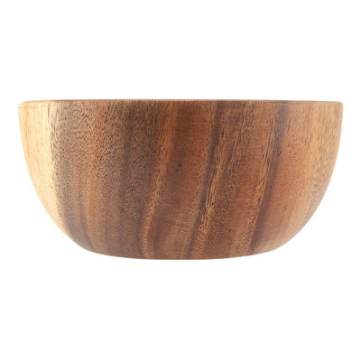 Solid Acacia Wooden Bowl for Salad Soup Rice Hand Made Wooden Bowl Kitchen Utensils (16*7cm)