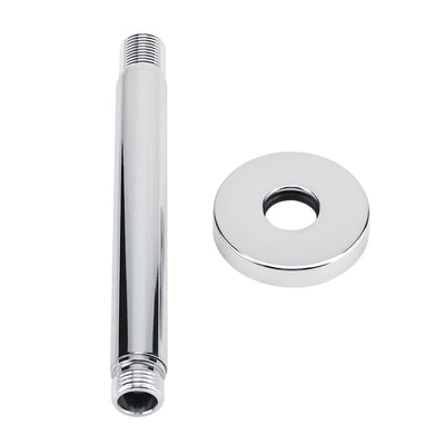 Stainless Steel Round Top Shower Arm Pipe Wall Mount for Bathroom Ceiling Shower Head (15 cm)