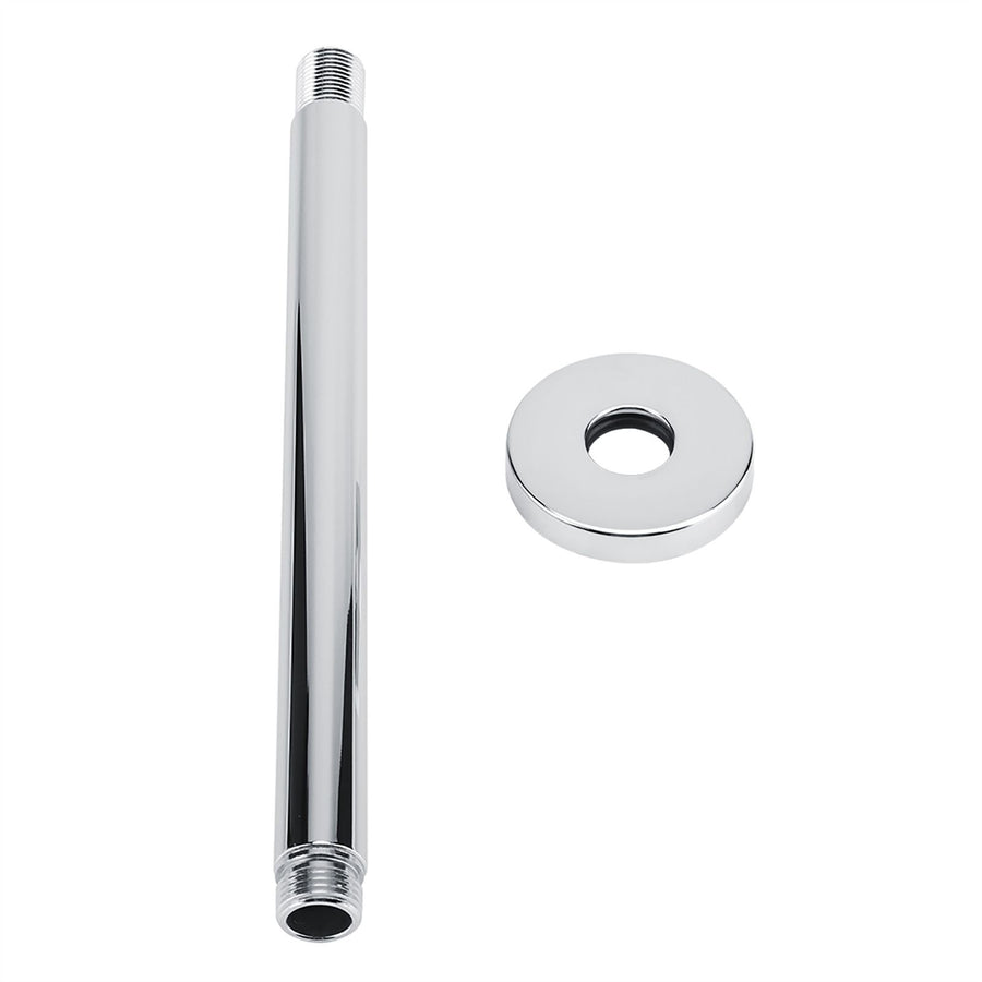 Stainless Steel Round Top Shower Arm Pipe Wall Mount for Bathroom Ceiling Shower Head (25 cm)
