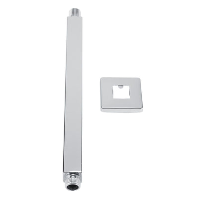 Square Stainless Steel Top Shower Arm Pipe Wall Mount for Bathroom Ceiling Shower Head(30 cm)