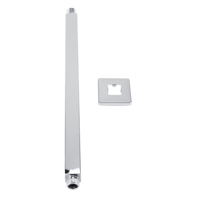 Square Stainless Steel Top Shower Arm Pipe Wall Mount for Bathroom Ceiling Shower Head (40 Cm)