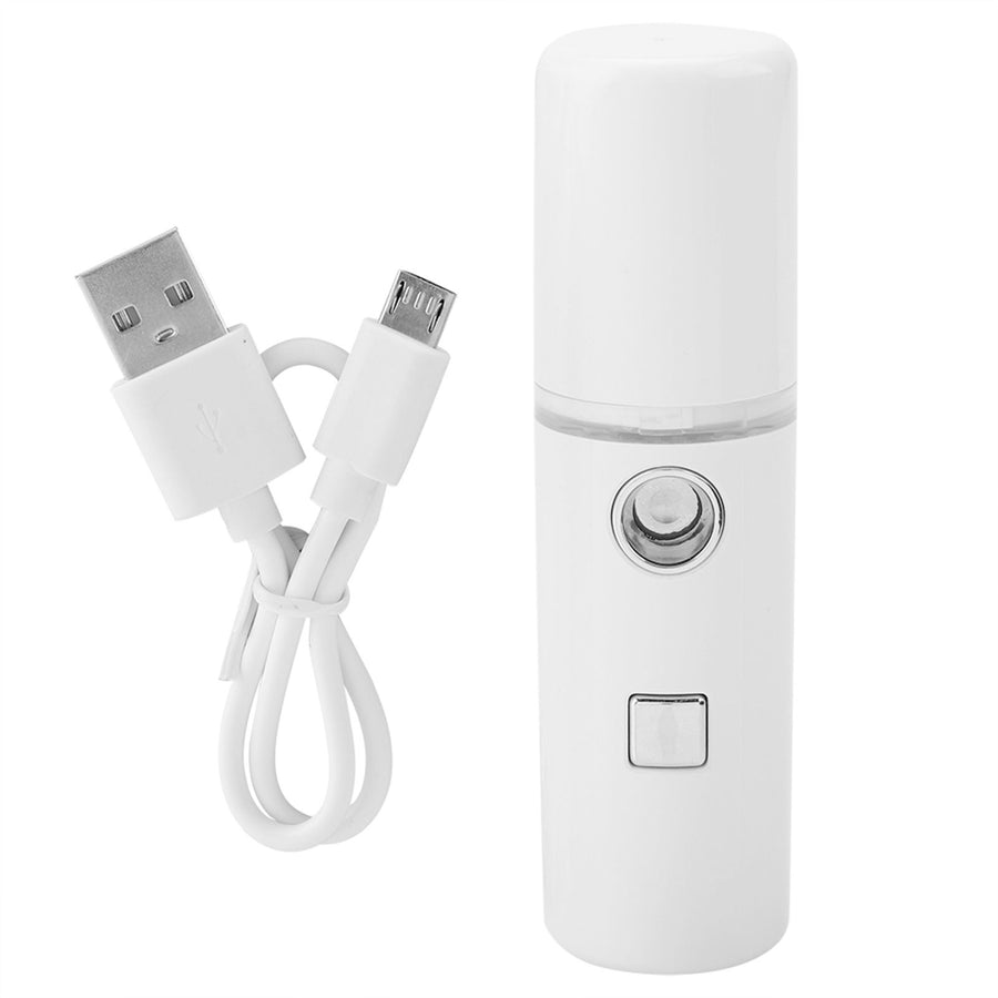 Durable Lightweight Portable Rechargeable Humidifier Moisturing Sprayer Skin Care(White)