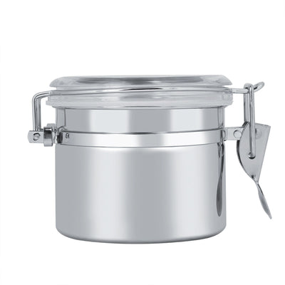 Stainless Steel Coffee Canister Food Storage Jar Tea Sugar Milk Powder Container (10*7.4cm)