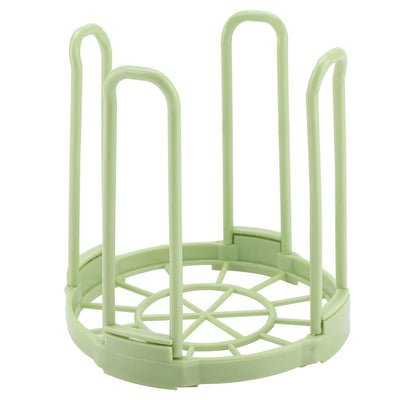 Durable Plastic Folding Healthy Dish Bowl Storage Shelf for Dry Kitchen Good Helper Green