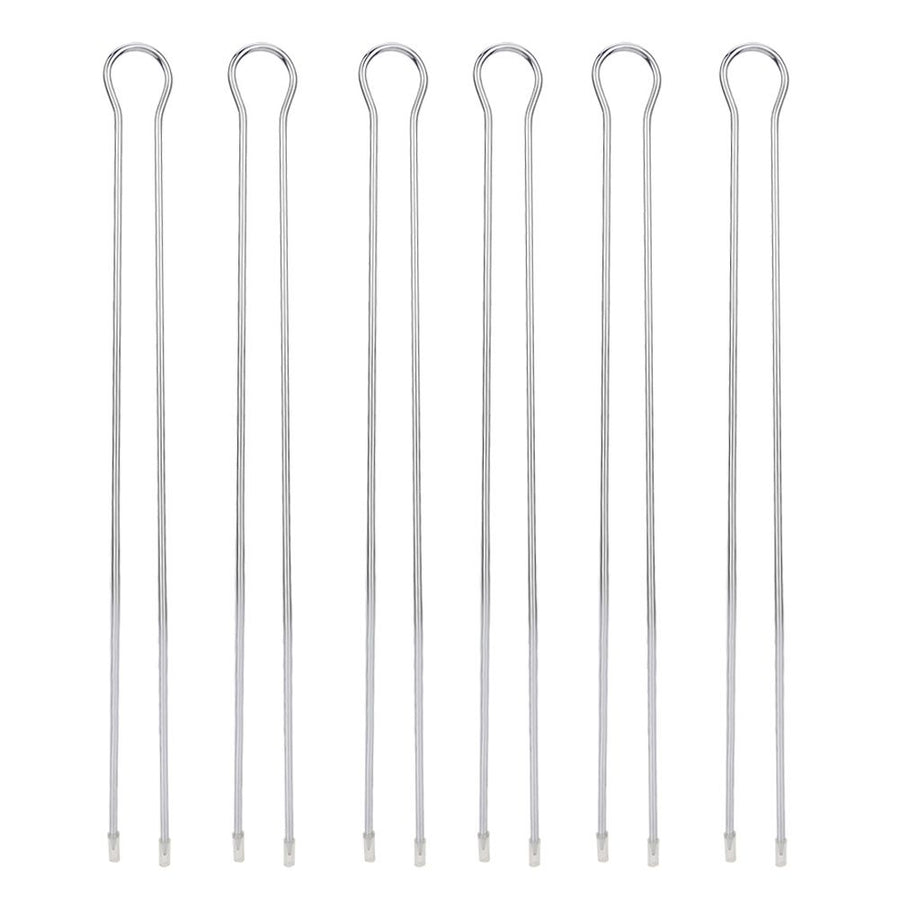 6Pcs Metal BBQ Grilling Fork Sticks Skewer BBQ Grill Set Outdoor Picnic Camping Barbecue