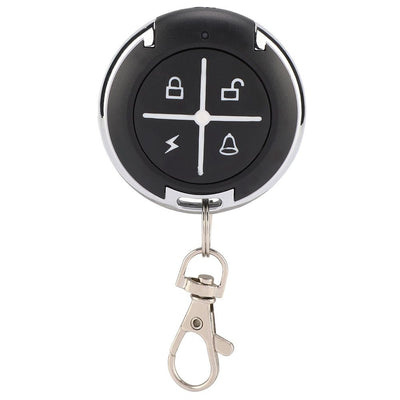 4 Key Black Round Auto Copy Garage Gate Door Wireless Remote Control(433MHZ)