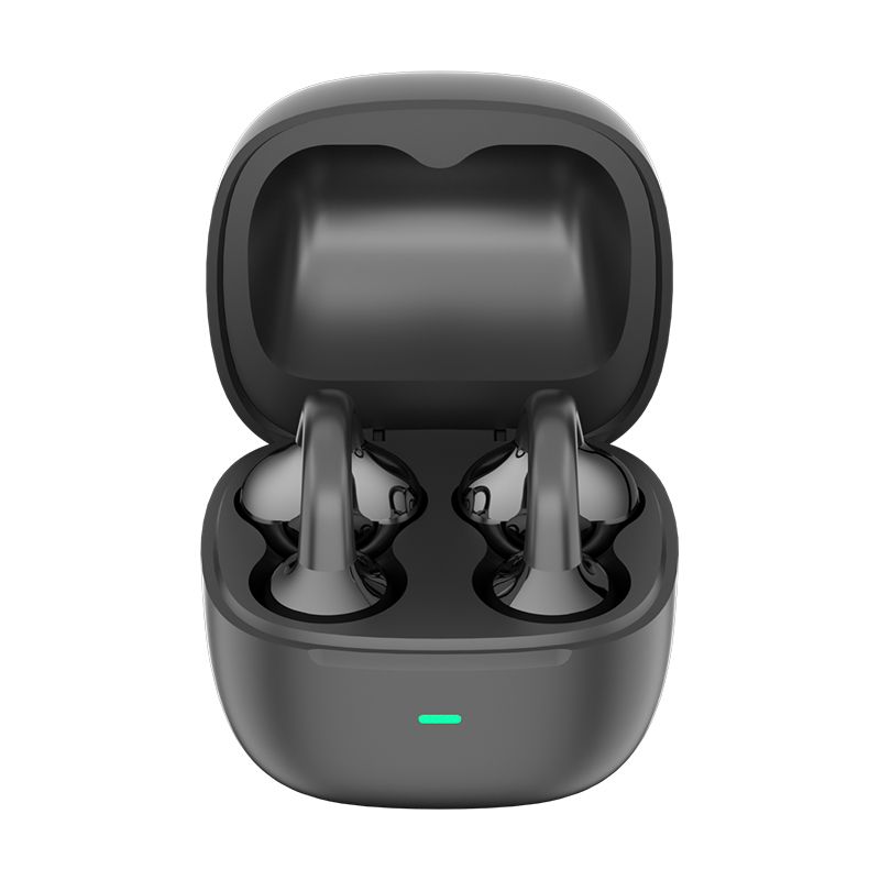 Y63 Zero Pressure Open Ear Wireless Earbuds Bluetooth 6.0 Heavy Bass Headphones，black