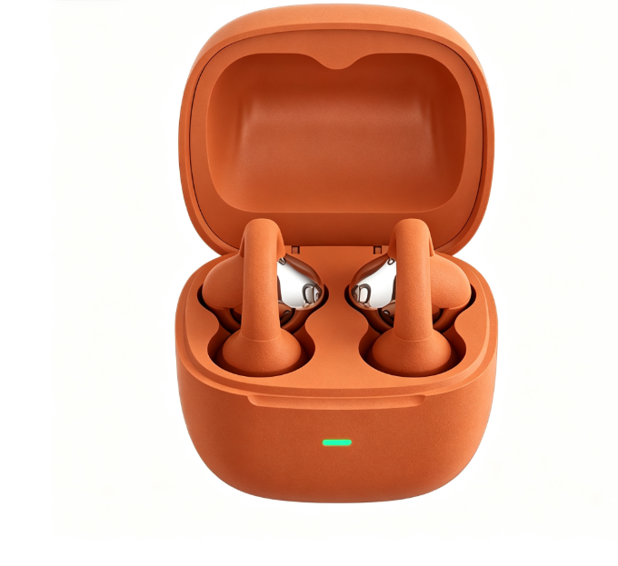 Y63 Zero Pressure Open Ear Wireless Earbuds Bluetooth 6.0 Heavy Bass Headphones，orange