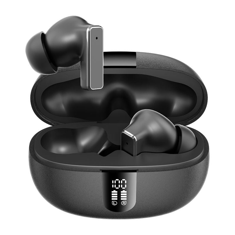 Y8 Bluetooth 6.0 Wireless Heavy Bass Earbuds ENC Noise Cancelling In Ear Headphones,black