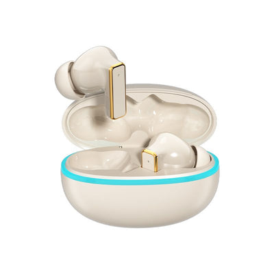 Y9 Wireless Bluetooth 6.0 Heavy Bass Earphones，Cream