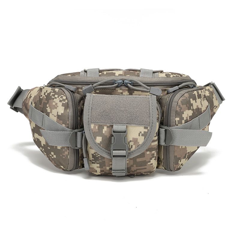 Outdoor Sports Fanny Pack Multipurpose Belt Bag for Camping Hiking Traveling Running Fishing - Digital
