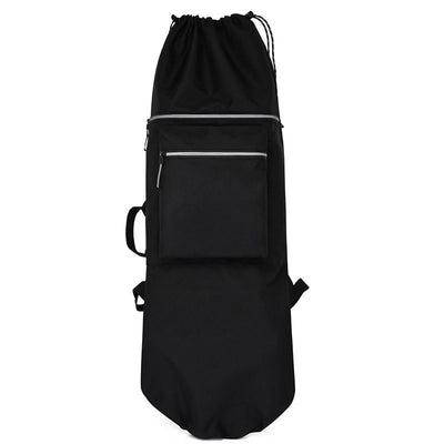 Skateboard Bag Longboards Carrying Case Double Shoulder Backpack Outdoor Travel - Black