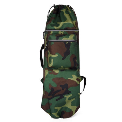 Skateboard Bag Longboards Carrying Case Double Shoulder Backpack Outdoor Travel - Green Camouflage