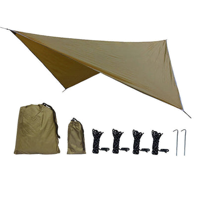 Camping Tarp Tent Tarp Awning Accessories Lightweight Hammock Canopy Rain Awning - Camel