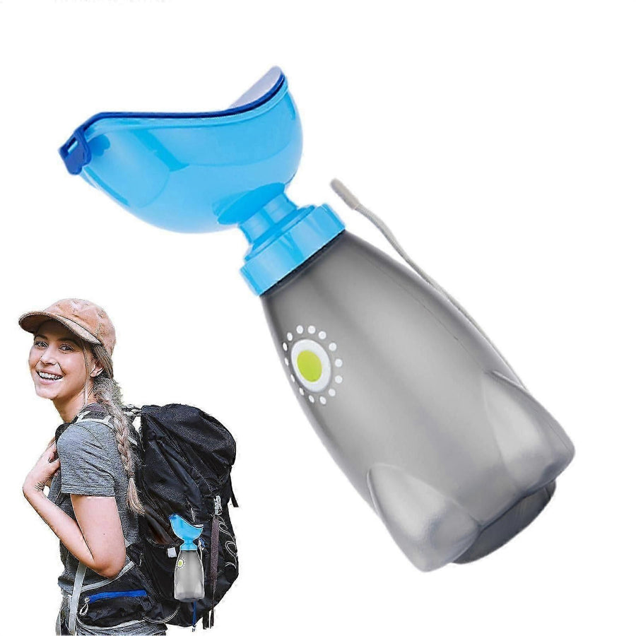 Portable urinal for women - ergonomic pee funnel with pan, ideal for road trips and travel