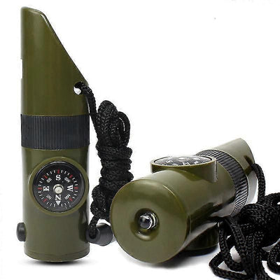 Camping Survival Kit with Lanyard Emergency Compass Safety Whistle Emergency Whistle Kid Survival Kit Outdoor Multi Function Tool for Camping Hiking