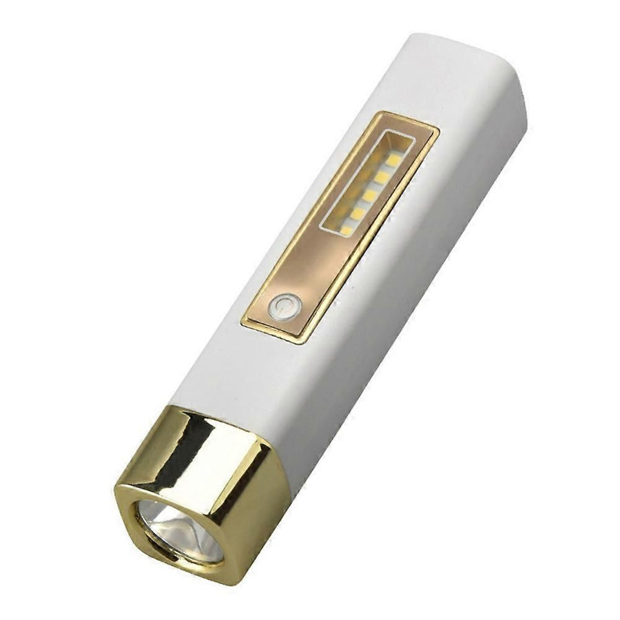 Outdoor Camping Emergency Small Portable Rechargeable Torch 18650 Lithium COB LED Flashlight Gold