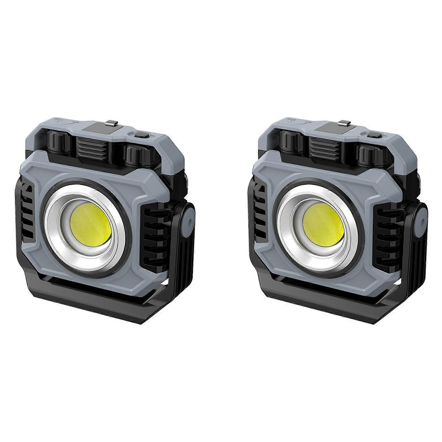 2pcs Portable LED Camping Tent Light Rechargeable Searchlight Outdoor Emergency Lighting Waterproof Hanging Night Lamp