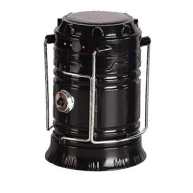 Portable Solar LED Camping Lantern Waterproof Emergency Light with Handle, Battery Powered Tent Lamp for Camping Hiking Fishing Outdoor Survival