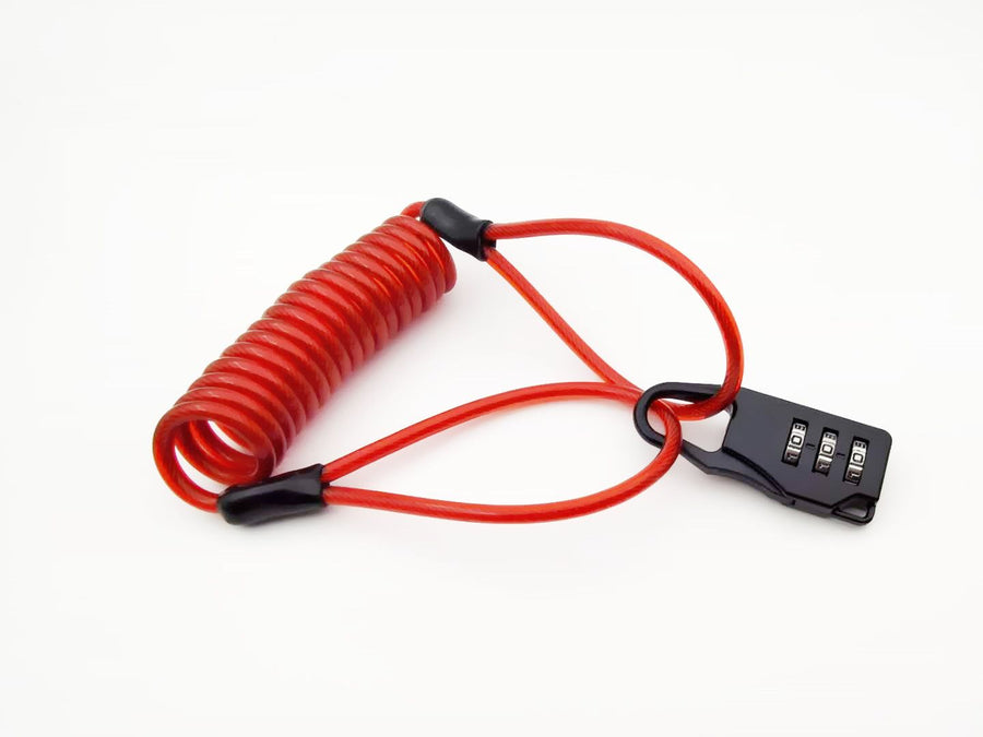 Anti-theft Motorcycle Cycling Scooter Bicycle Lock Cable Lock Helmet Lock - Red