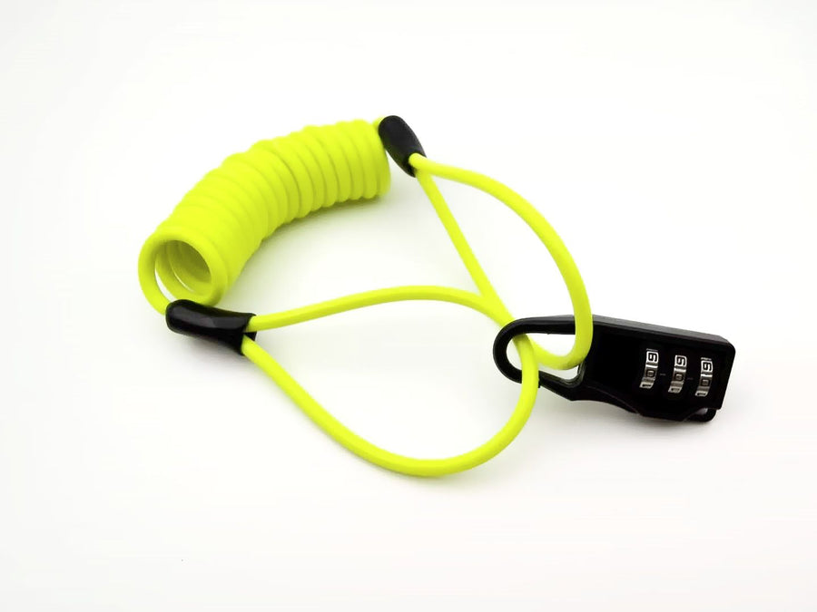 Anti-theft Motorcycle Cycling Scooter Bicycle Lock Cable Lock Helmet Lock - Yellow