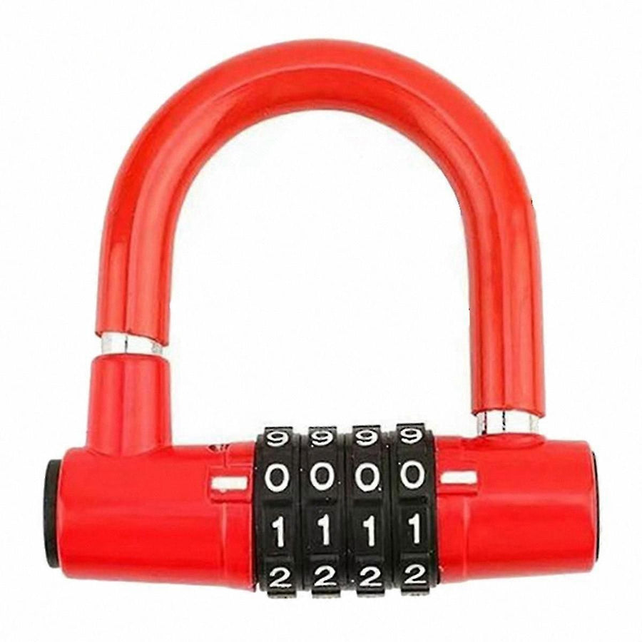 4 Digit U-Shape Bicycle Lock, Anti-Theft Security Code Lock