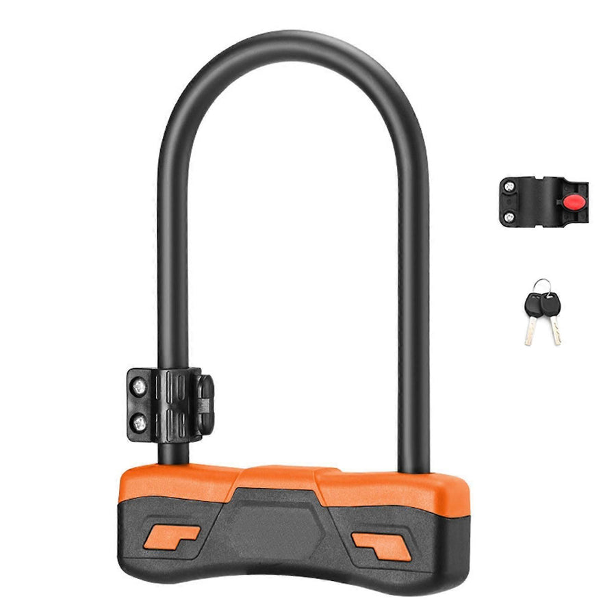 Durability Bike Lock Rusts Resistant Bicycles Lock Multifunction Key Lock for Various Cycling Enthusiasts -Orange