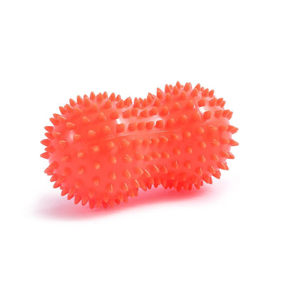 Spiky Peanut Massage Ball Deep Tissue Muscle Roller PVC Foot Massage Ball for Myofascial Release Trigger Point Therapy Yoga Fitness - Orange