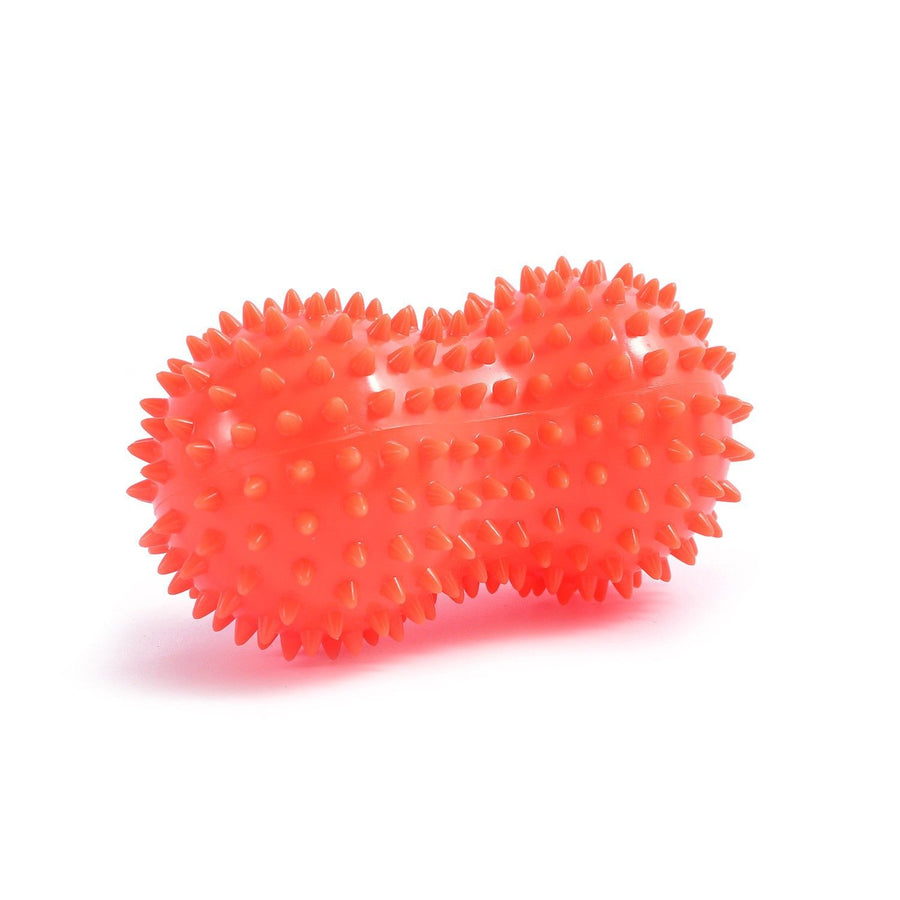 Spiky Peanut Massage Ball Deep Tissue Muscle Roller PVC Foot Massage Ball for Myofascial Release Trigger Point Therapy Yoga Fitness - Orange
