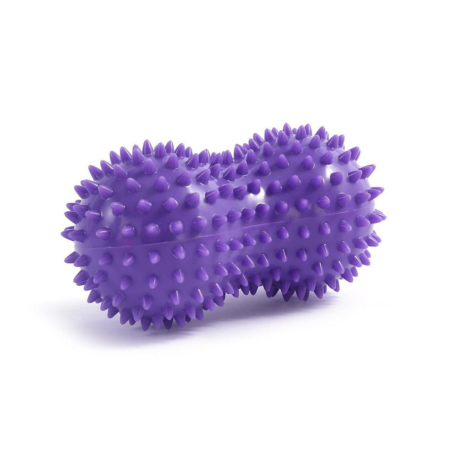 Spiky Peanut Massage Ball Deep Tissue Muscle Roller PVC Foot Massage Ball for Myofascial Release Trigger Point Therapy Yoga Fitness - Purple