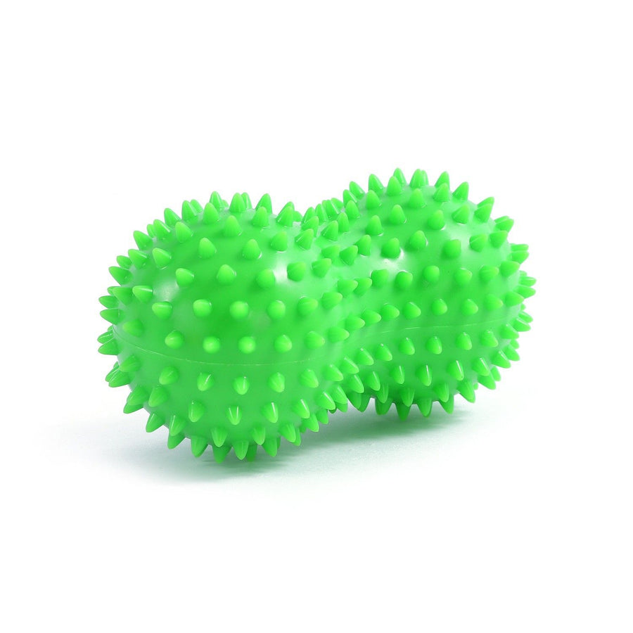 Spiky Peanut Massage Ball Deep Tissue Muscle Roller PVC Foot Massage Ball for Myofascial Release Trigger Point Therapy Yoga Fitness - Green