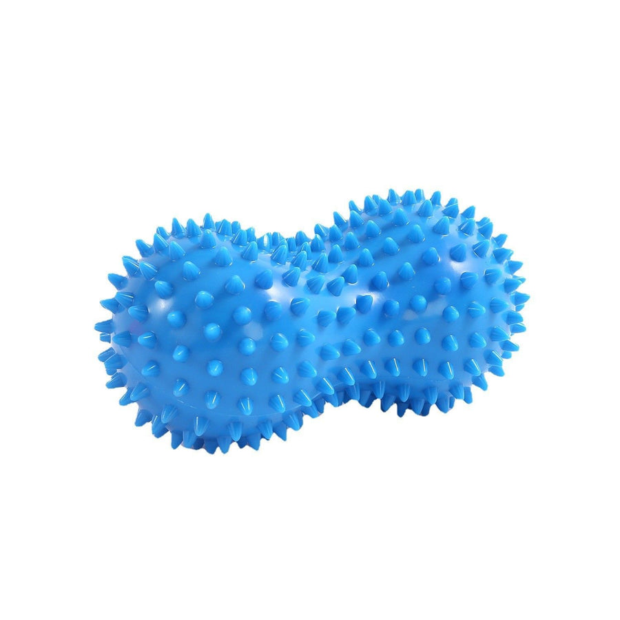 Spiky Peanut Massage Ball Deep Tissue Muscle Roller PVC Foot Massage Ball for Myofascial Release Trigger Point Therapy Yoga Fitness - Blue
