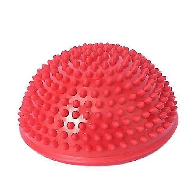 Semi-circular Massage Ball, Hedgehog Ball Yoga Massage Ball For Balance Training, (red)