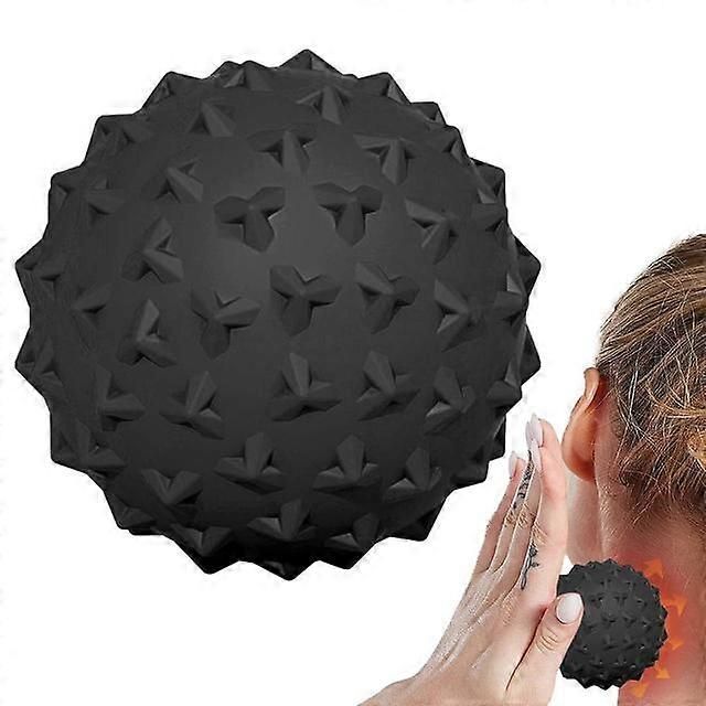 TPE Massage Ball for Deep Tissue Muscle Massage, Trigger Point Therapy, Yoga, Fitness and Muscle Recovery - Black
