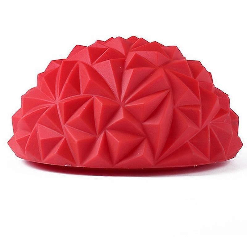 Yoga Hemisphere Massager Pointed Massage Ball Decompression Yoga Massager Exercise Ball Soft and Comfortable - Red