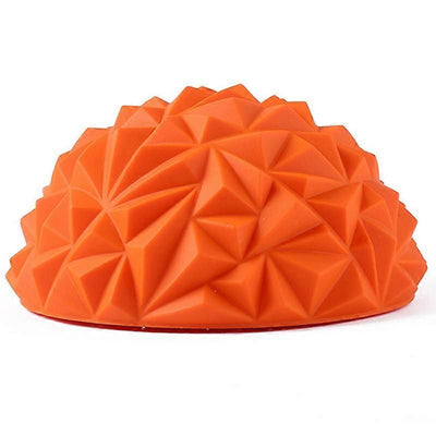 Yoga Hemisphere Massager Pointed Massage Ball Decompression Yoga Massager Exercise Ball Soft and Comfortable - Orange