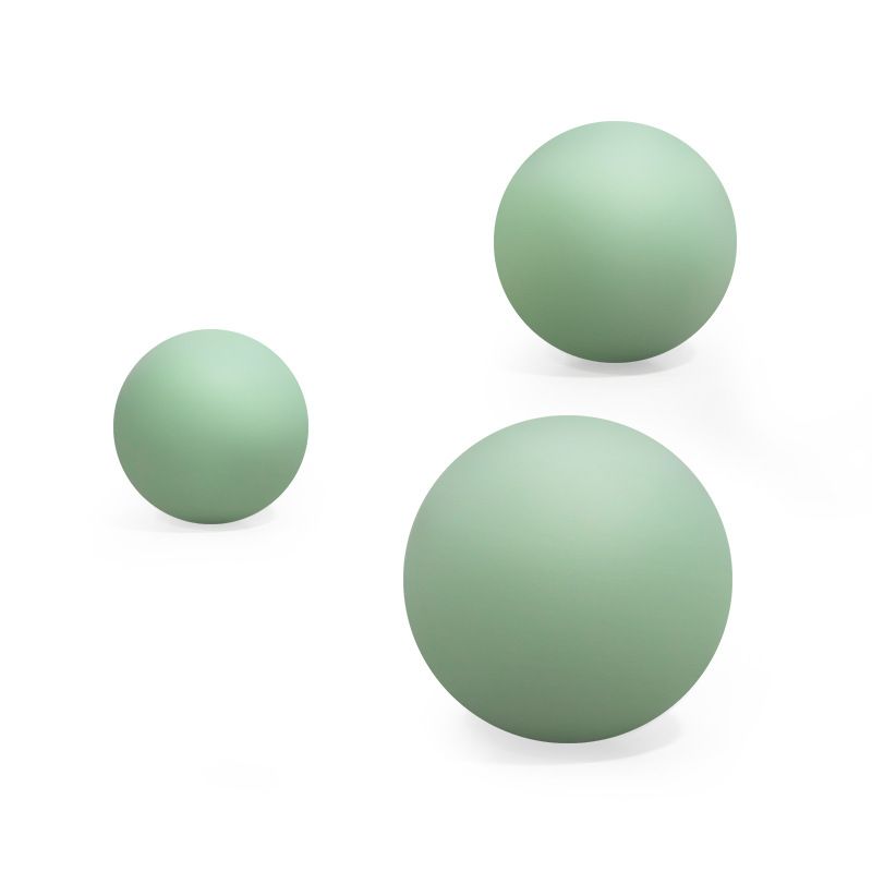 3Pcs Massage Balls Back Massage Equipment Yoga Balls for Women Training Yoga - Green