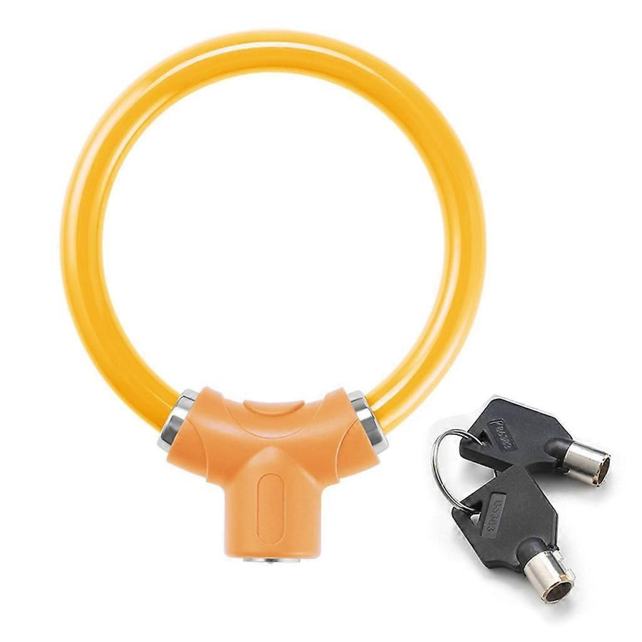 Rings Shape Bicycles Antitheft Lock High Security Mountain Bicycles Lock - Orange