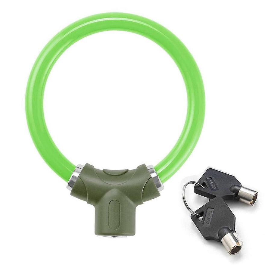 Rings Shape Bicycles Antitheft Lock High Security Mountain Bicycles Lock - Green